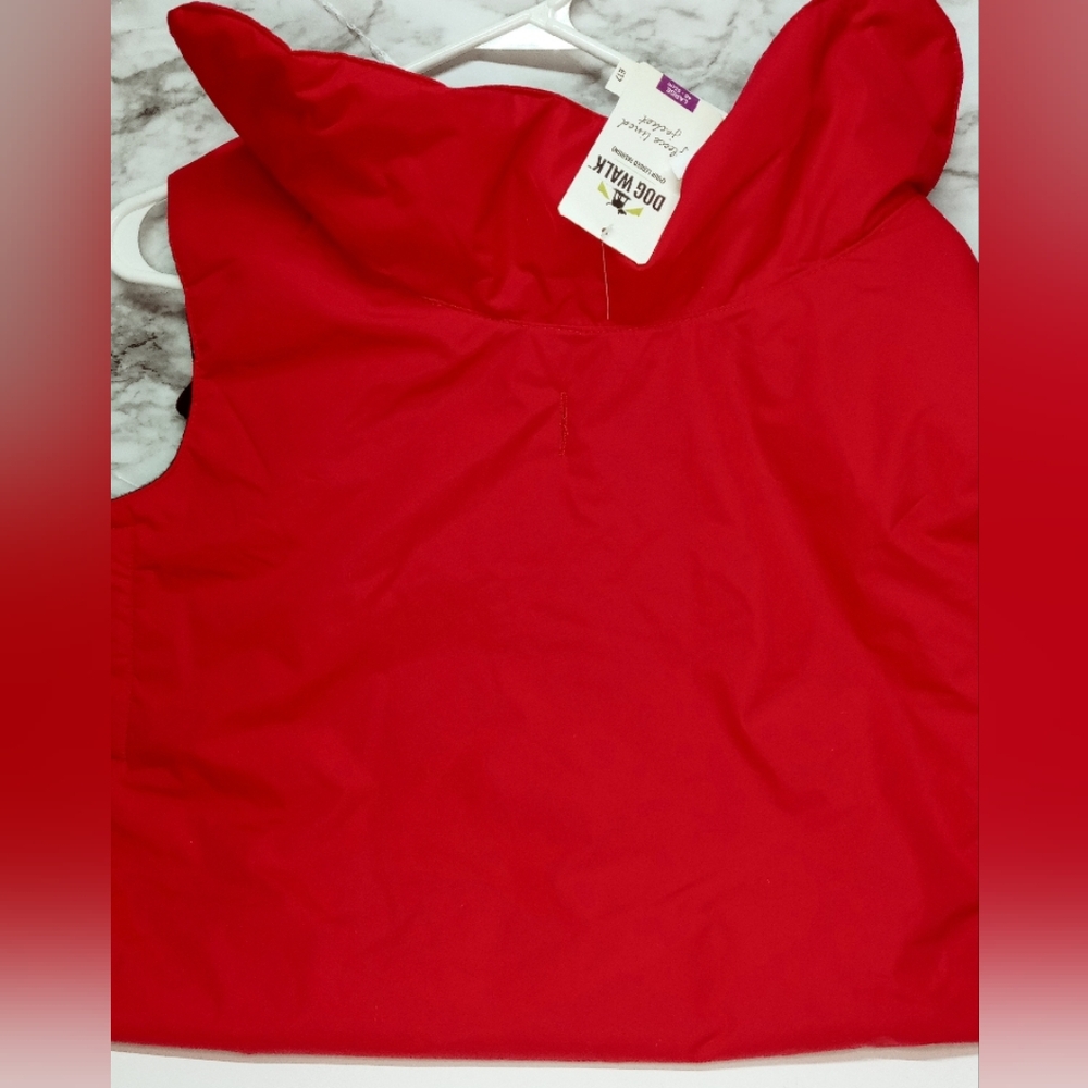 NWT 🐕‍🦺 L Fleece Lined, Water Resistant, Red Dog Coat | Size LARGE - Picture 4 of 8